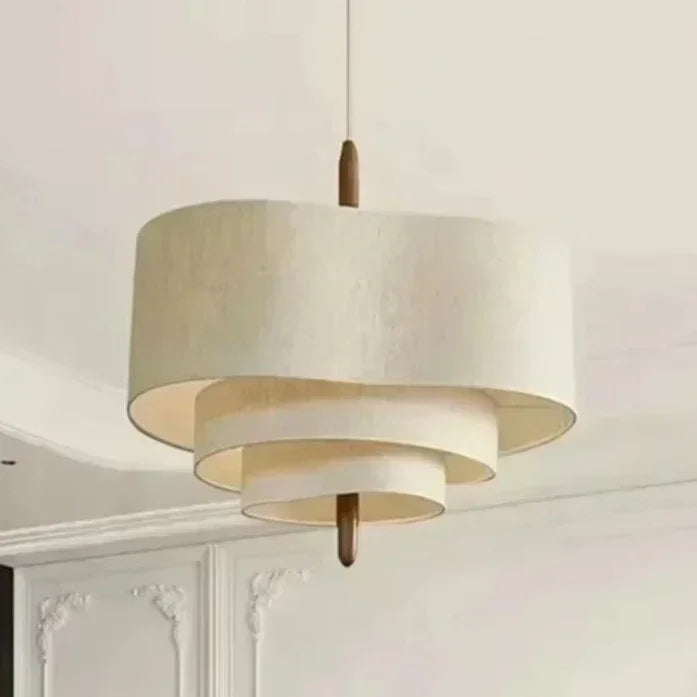Wabi-Sabi Fabric Arc Pendant Lamp