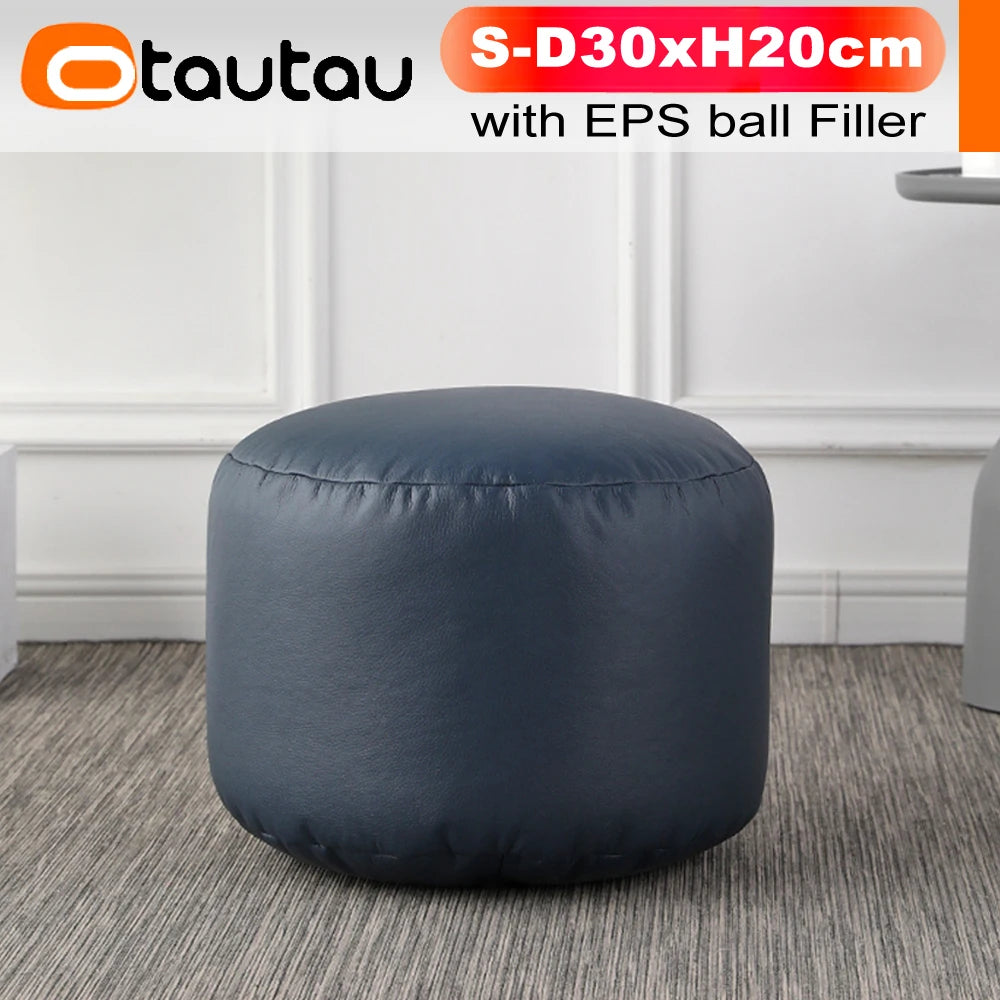 Round Storage Pouf