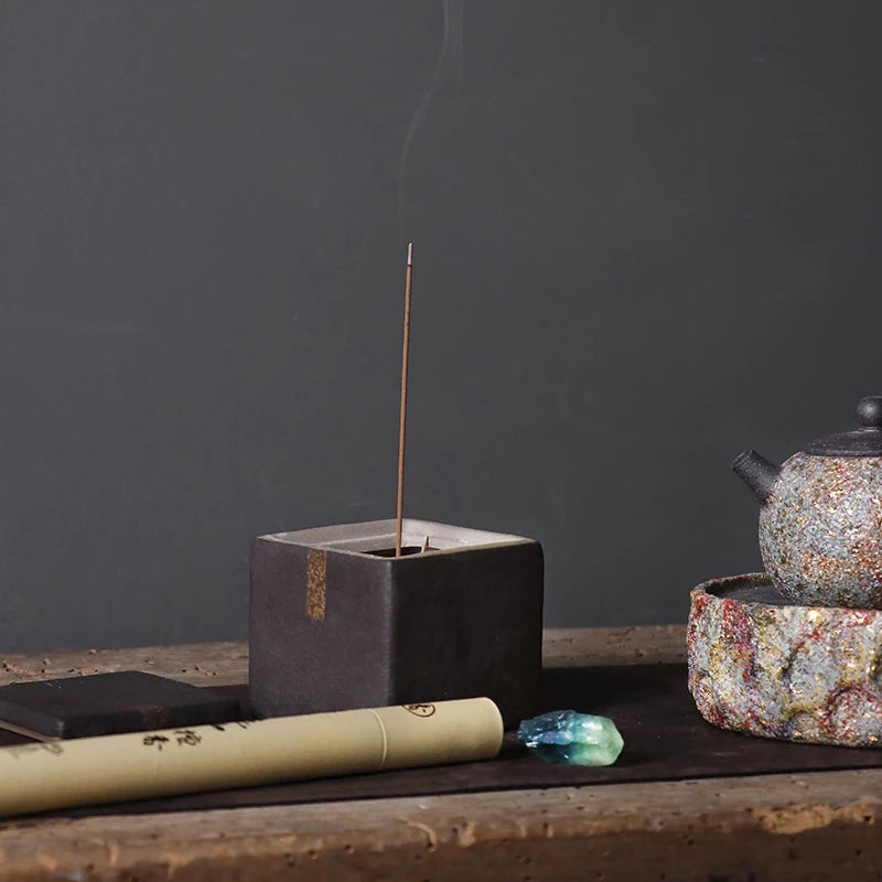 Wabi-Sabi Ceramic Incense Burner