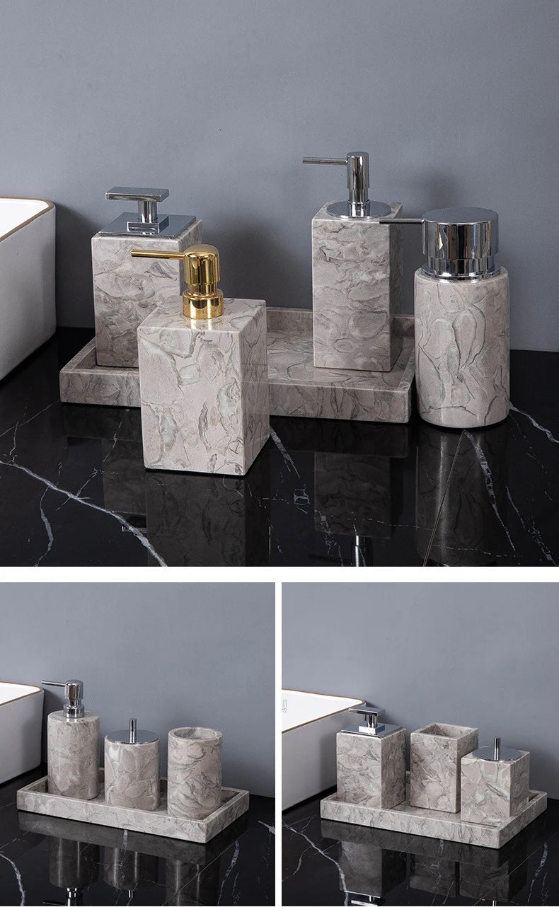 Elegant Marble Bathroom Set