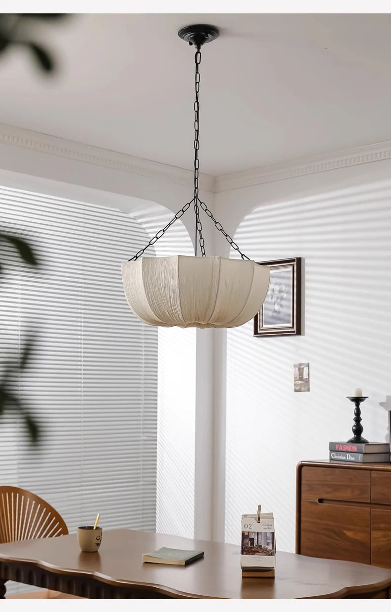 Wabi-Sabi Fabric Pendant Chandelier