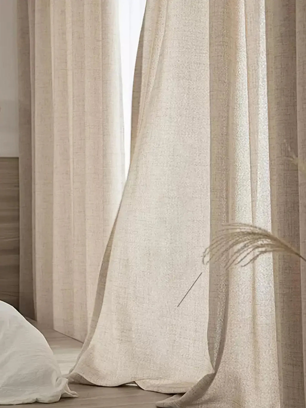Japanese Cotton-Linen Semi-Sheer Curtains