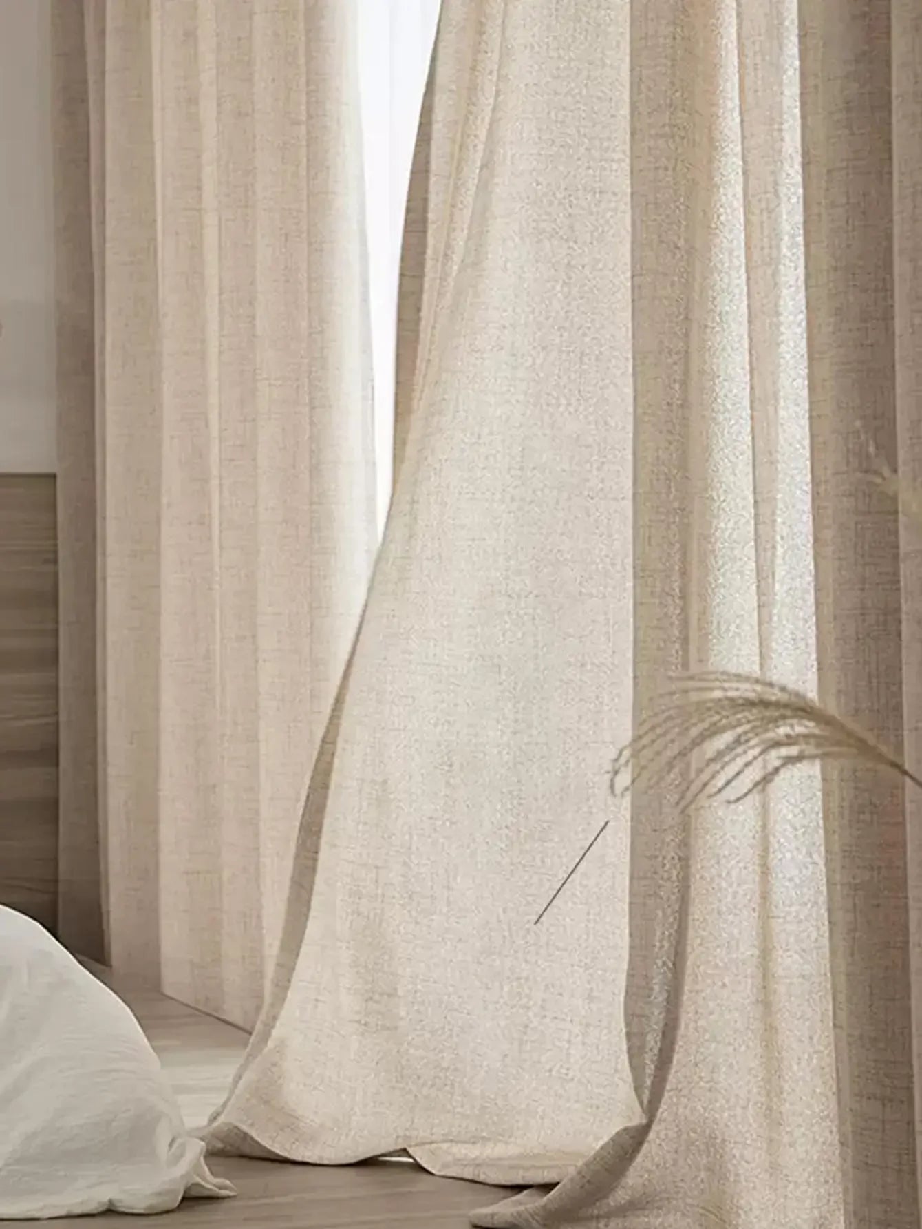 Japanese Cotton-Linen Semi-Sheer Curtains