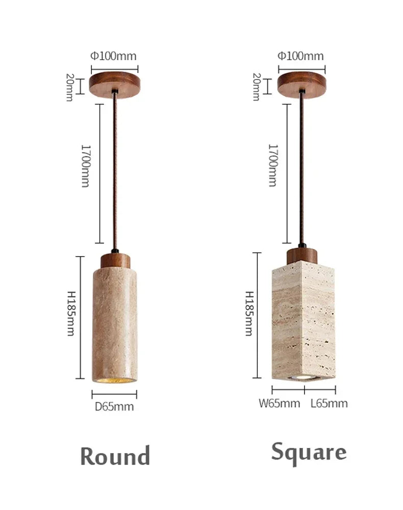 Wabi-Sabi Stone Pendant Chandelier
