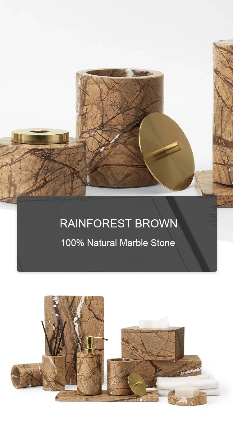 Rainforest Brown Marble Set