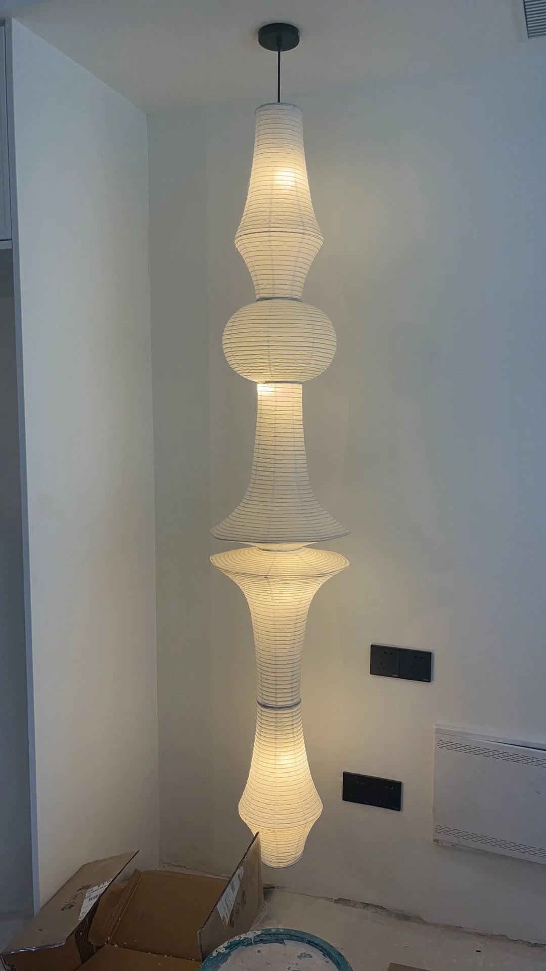 Wabi-Sabi Paper Pendant Chandelier