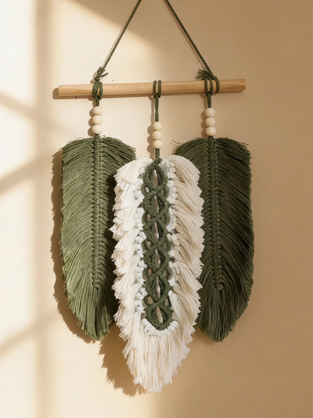 Boho Green Macrame Wall Hanging