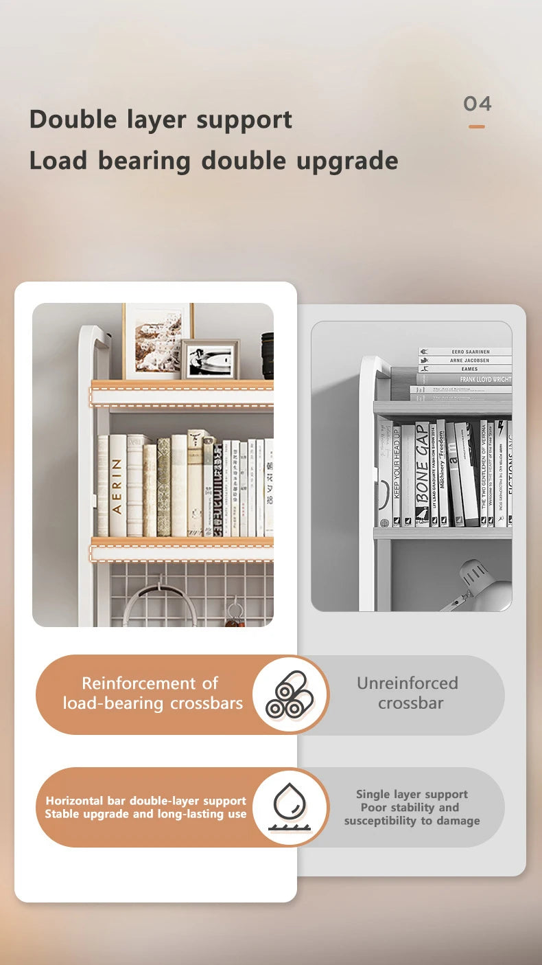 Wood Grid Bookshelf