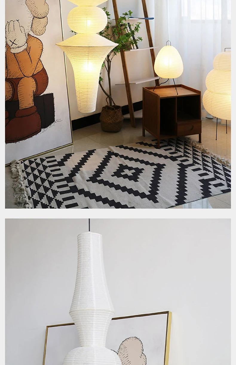Wabi-Sabi Paper Pendant Chandelier