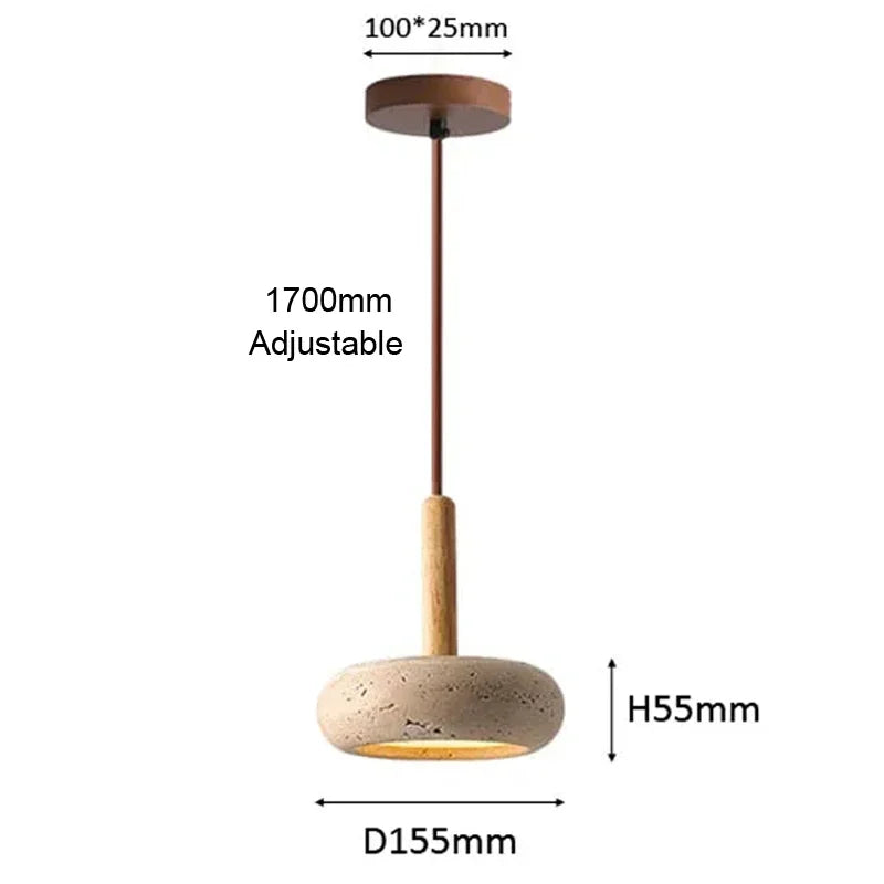 Wabi-Sabi Stone Pendant Lamp