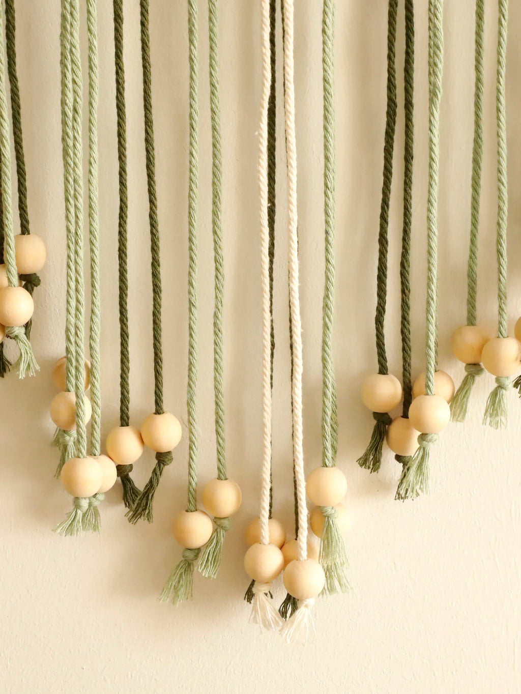 Beaded Leaf Macrame Hanging