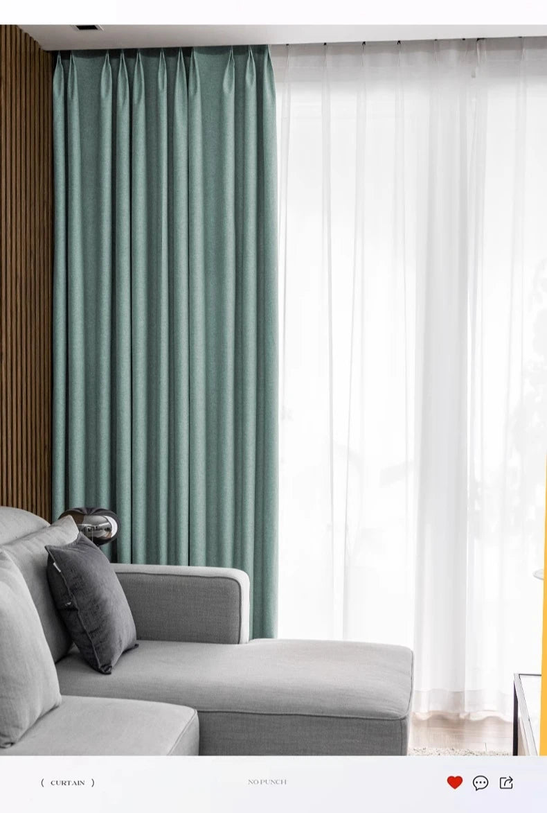 Modern Cotton-Linen Blackout Curtains