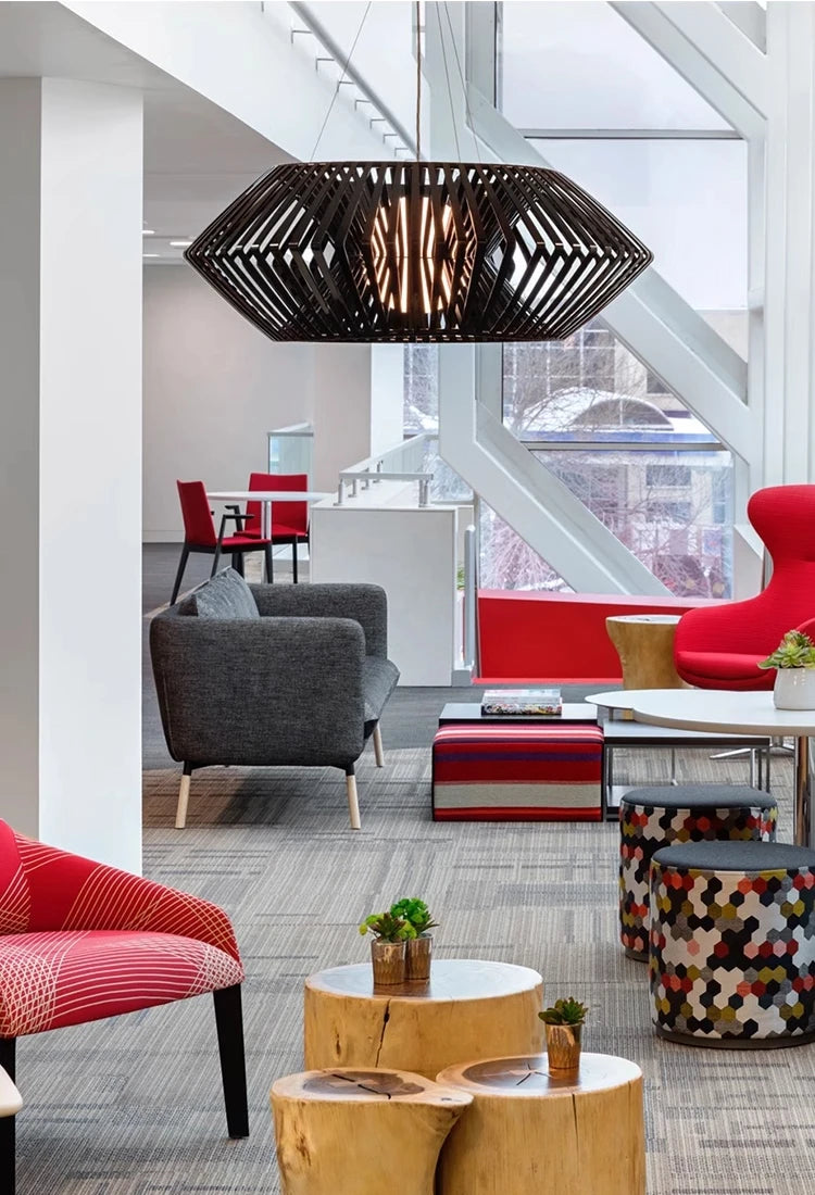 Wabi-Sabi Rattan Pendant Chandelier
