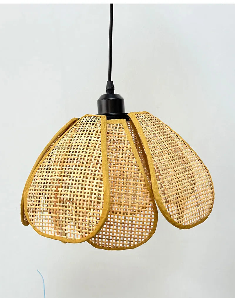 Japanese Rattan Pendant Chandelier