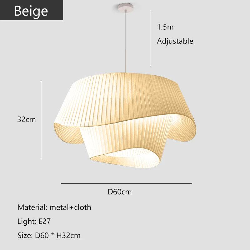 Wabi-Sabi Fabric Pendant Chandelier
