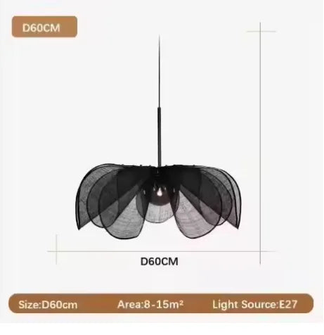 Wabi-Sabi Fabric Pendant Chandelier