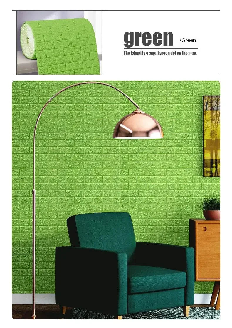 3D Foam Brick Wallpaper