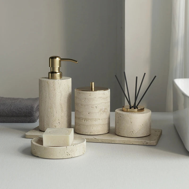 Travertine Bathroom Set
