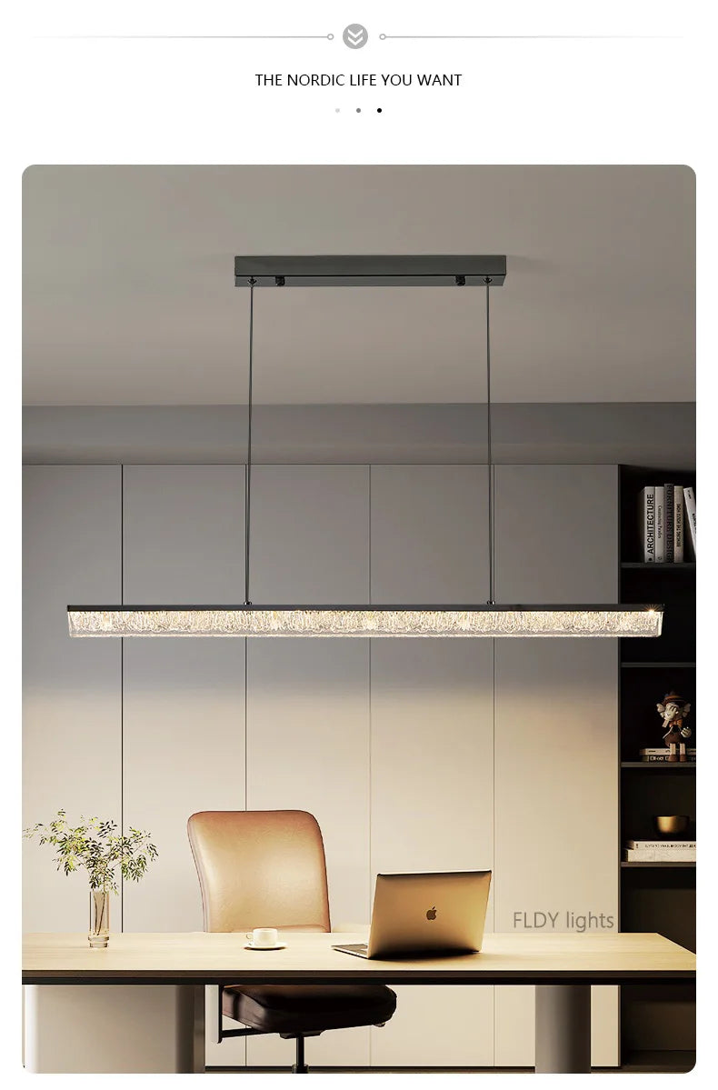 Nordic Glass Linear Pendant Light