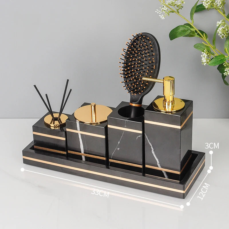 Nero Marquina Bathroom Set