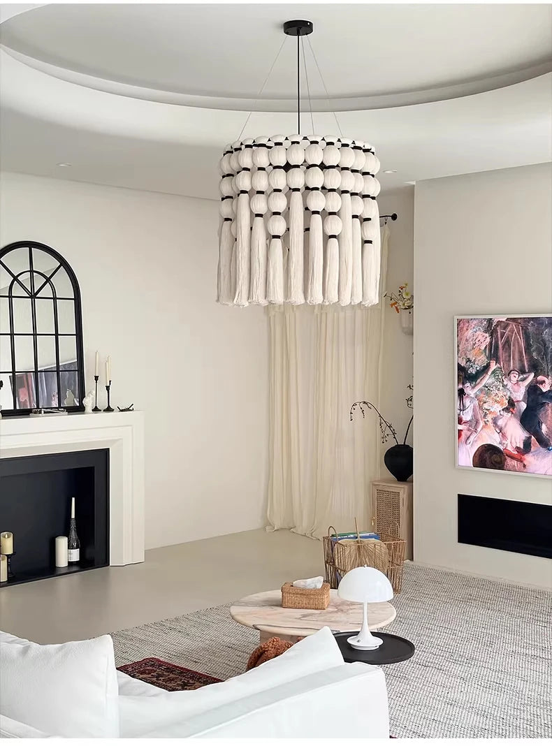 Wabi-Sabi Hemp Rope Pendant Chandelier