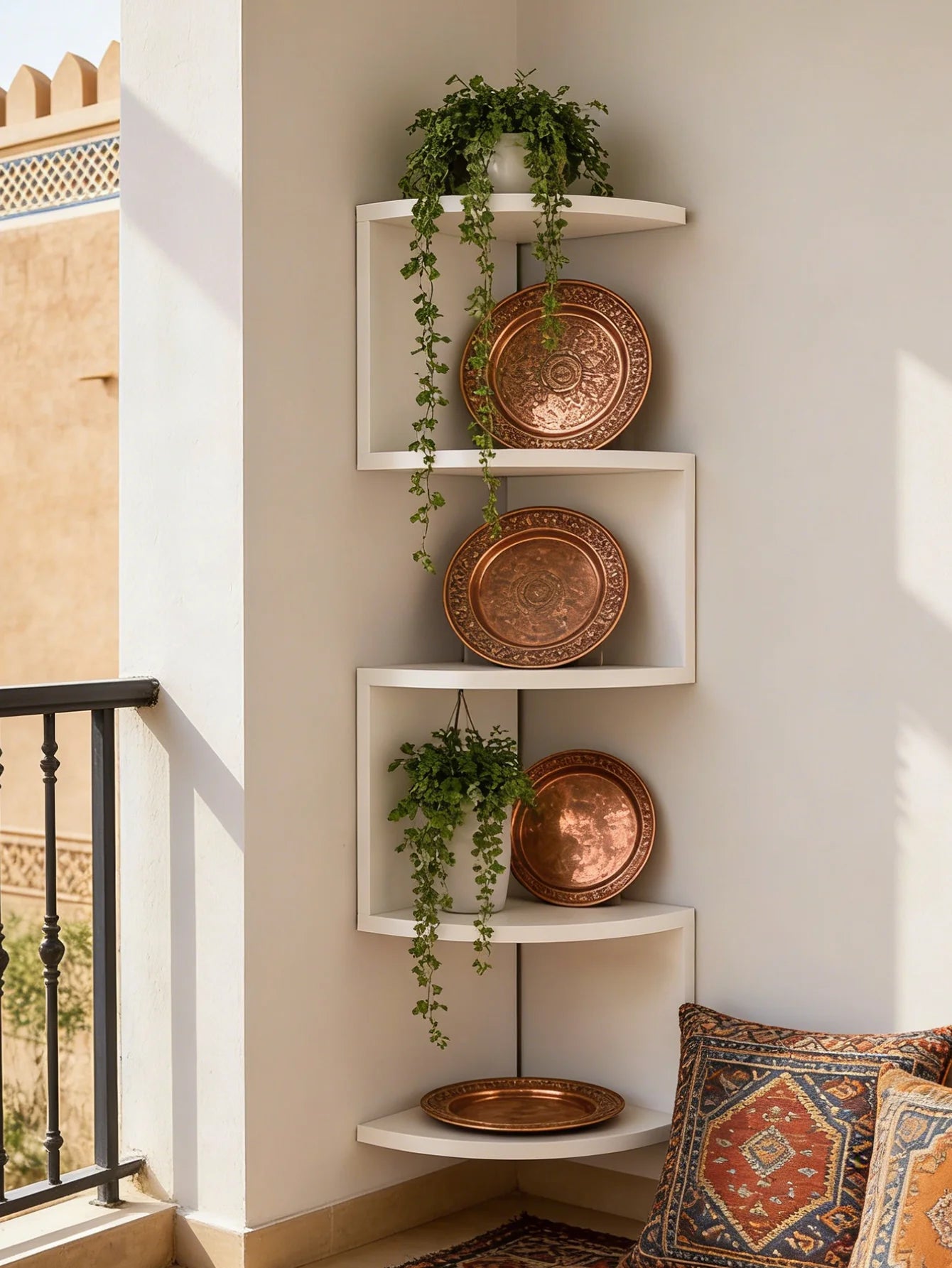 Floating Corner Wall Shelf
