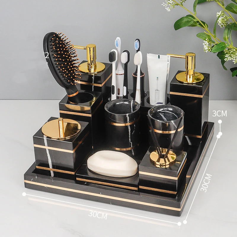 Nero Marquina Bathroom Set