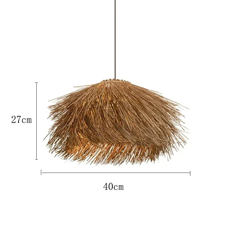 Wabi-Sabi Rattan Pendant Chandelier