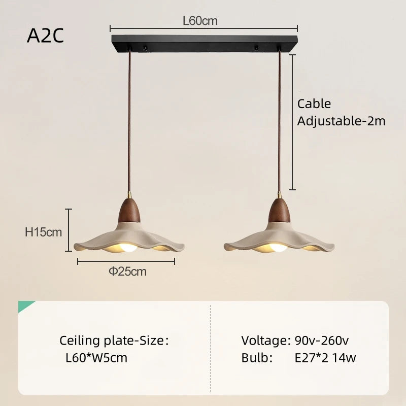 Wabi-Sabi Wood Pendant Chandelier