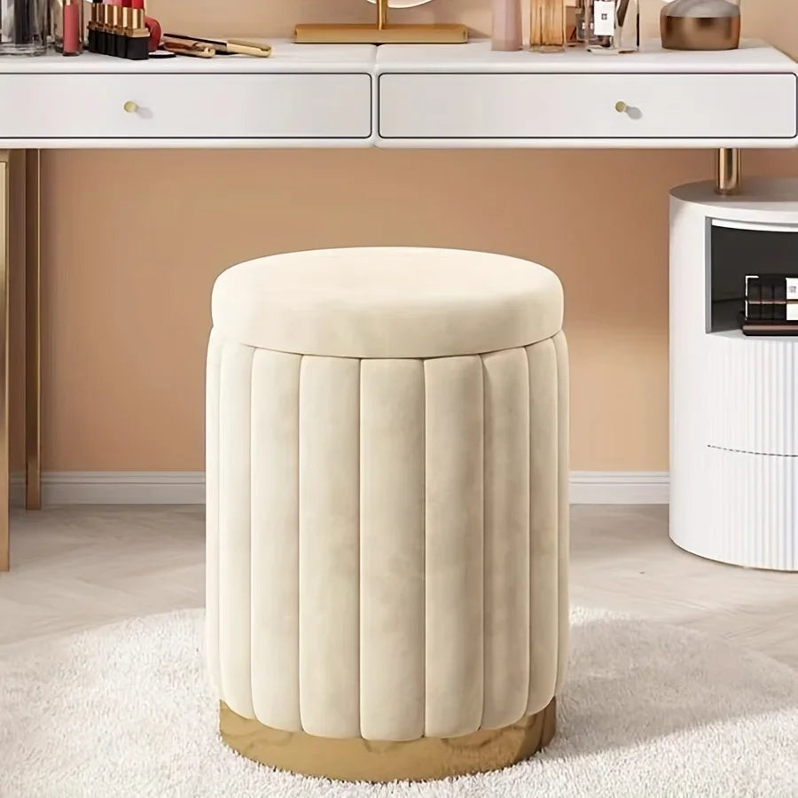 Wooden Vanity Stool