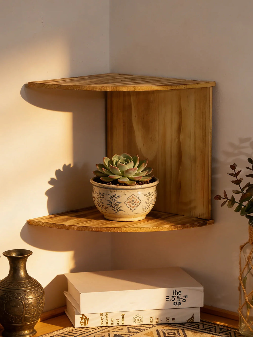 Floating Corner Wall Shelf