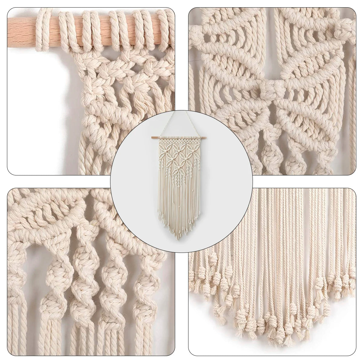 Boho Beige Macrame Wall Hanging