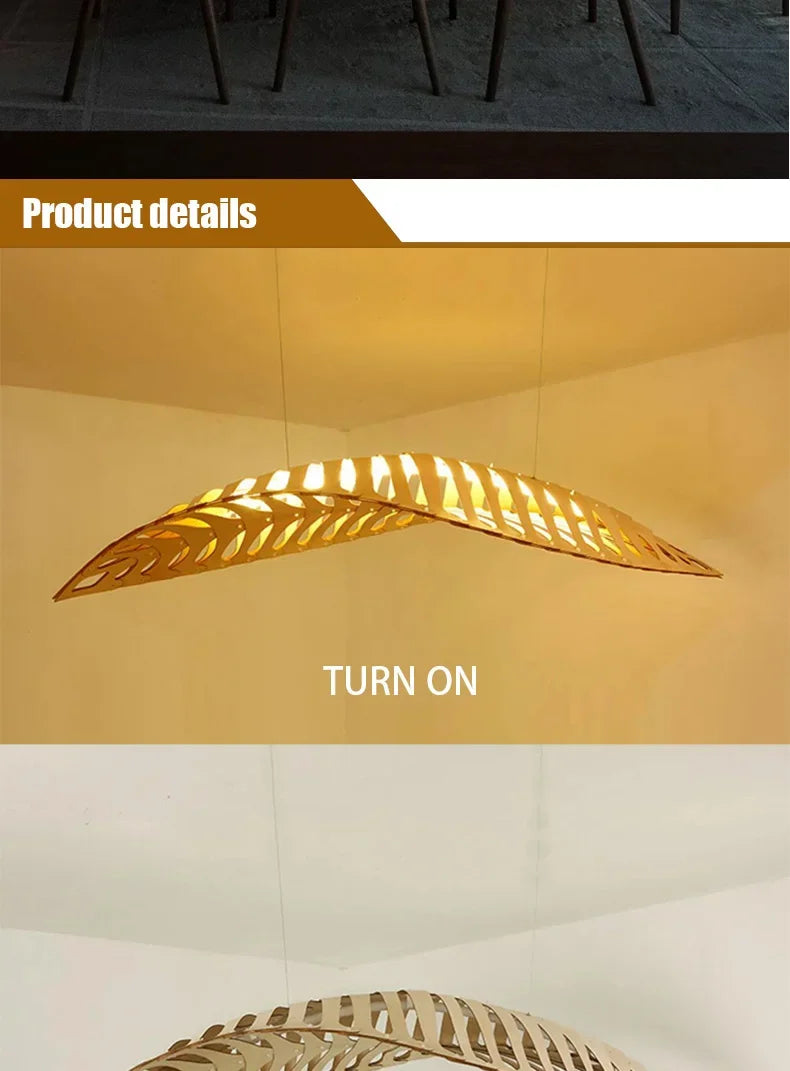 Wabi-Sabi Wood Pendant Chandelier