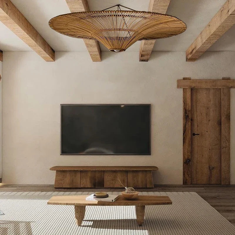 Wabi-Sabi Rattan Pendant Lamp