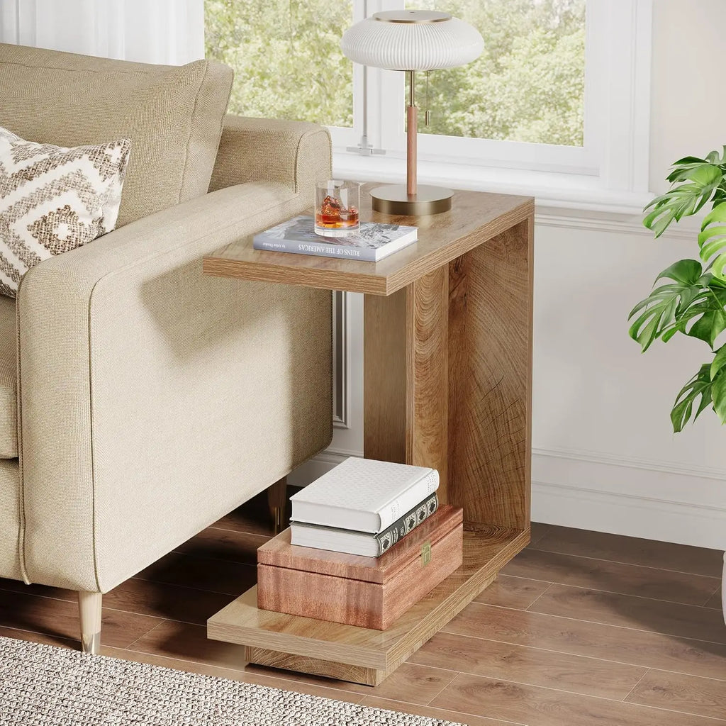 C-Shaped Sofa Side Table