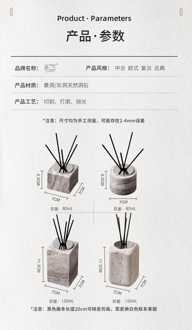 Luxury Travertine Reed Diffuser
