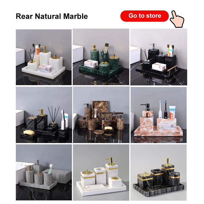 Elegant Marble Bathroom Set