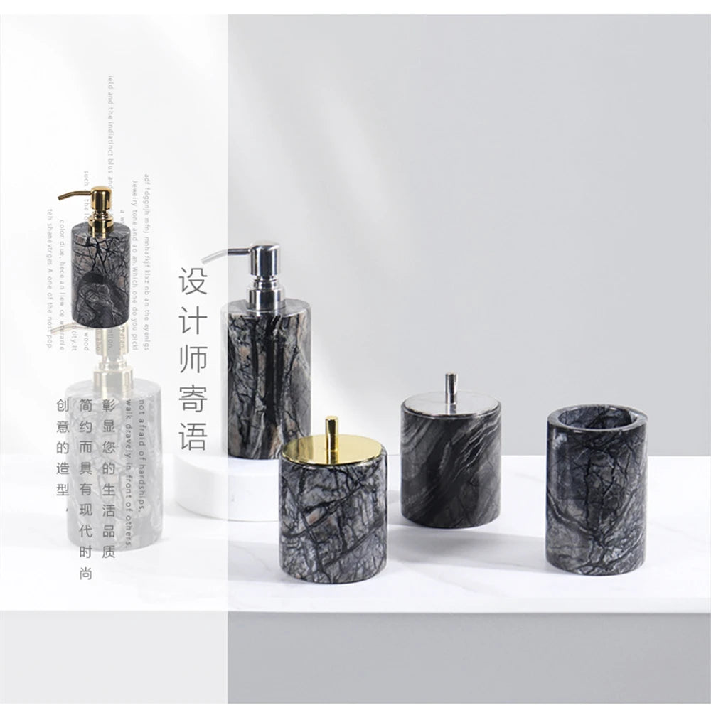Grey Marble Bathroom Set