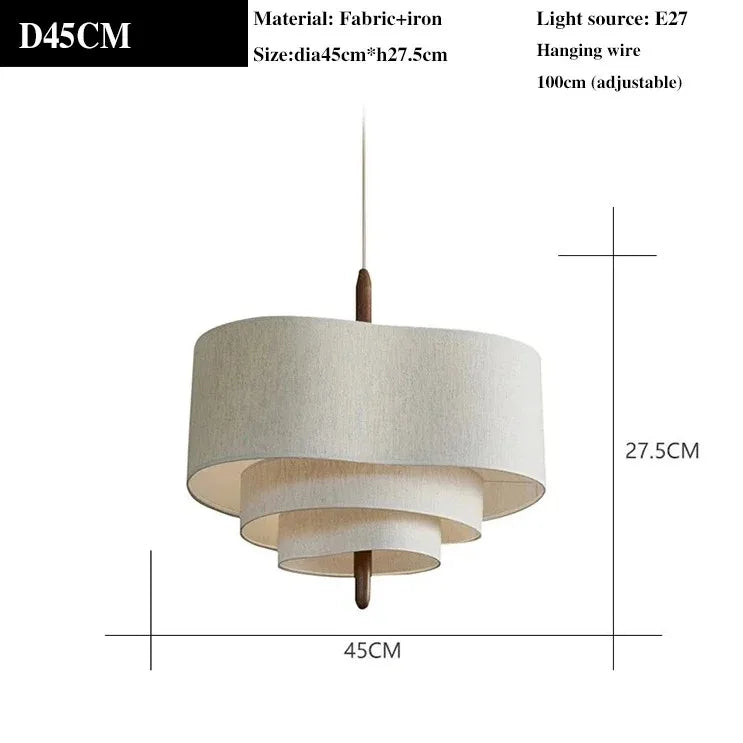 Wabi-Sabi Fabric Pendant Chandelier