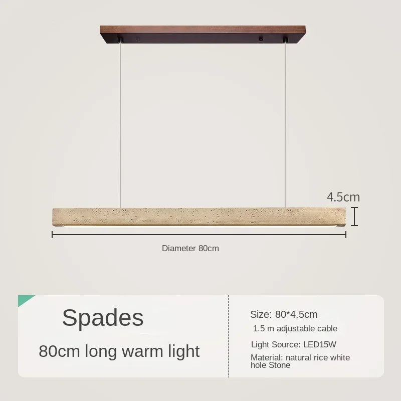 Wabi-Sabi Stone Linear Pendant Light