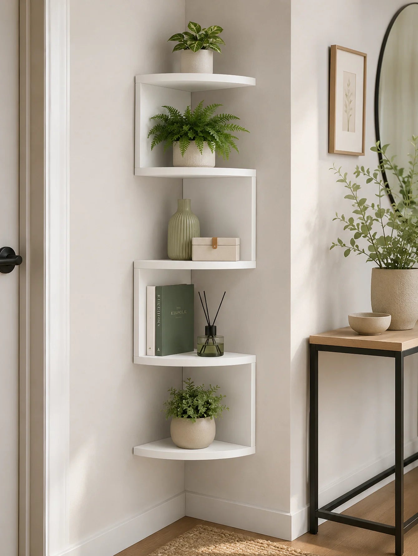 Floating Corner Wall Shelf