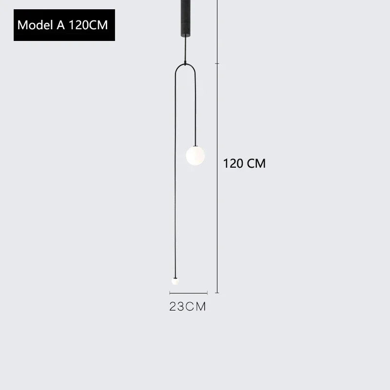 Nordic Glass Arc Pendant Lamp