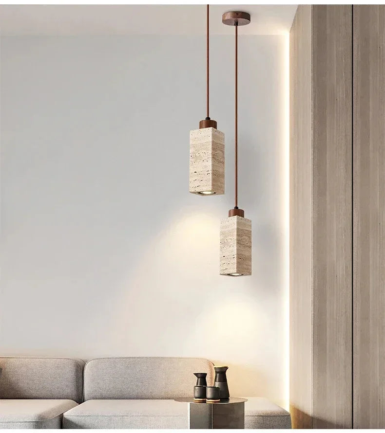Wabi-Sabi Stone Pendant Chandelier