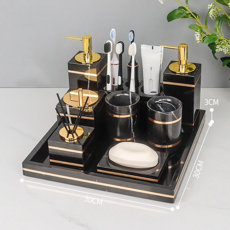 Nero Marquina Bathroom Set