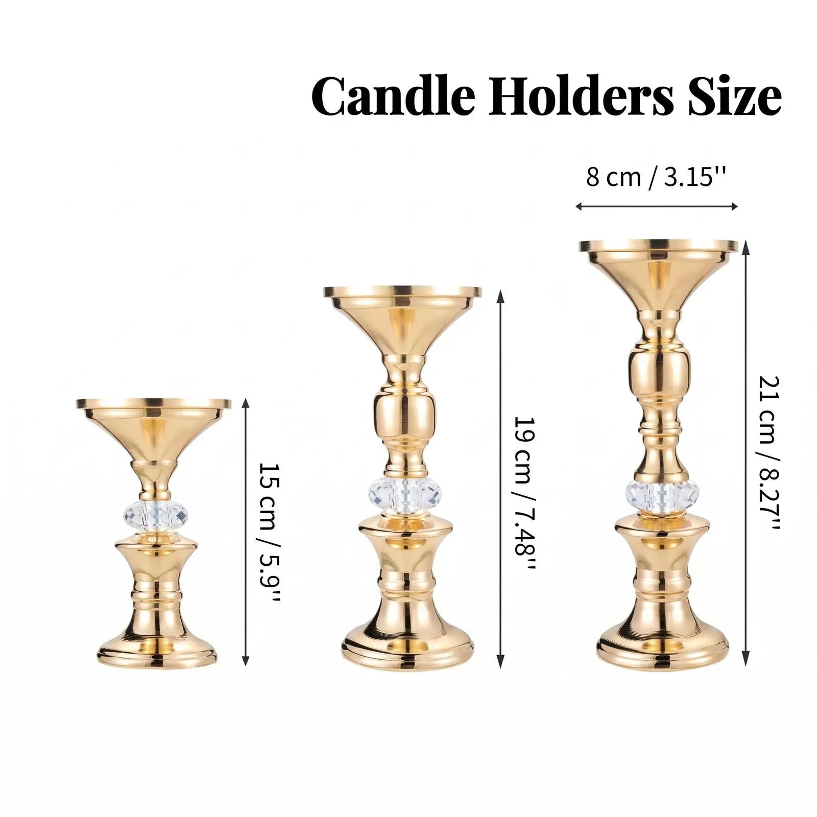 Crystal Pillar Candle Holder
