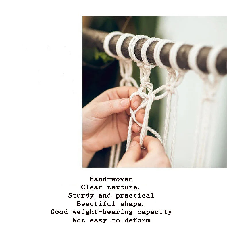 Leaf Tassel Macrame Panel