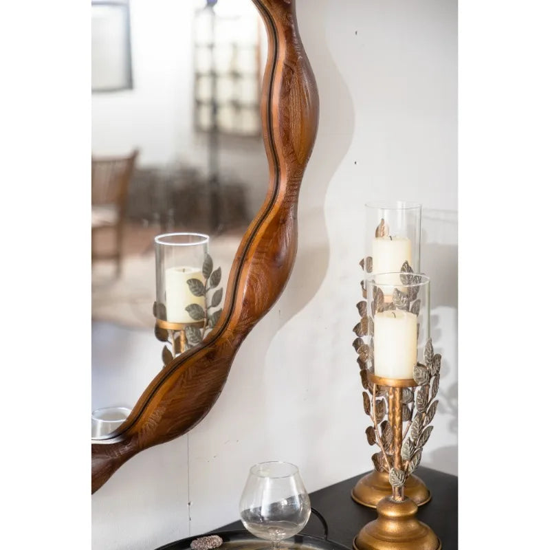 Rustic Asymmetrical Natural Wall Mirror
