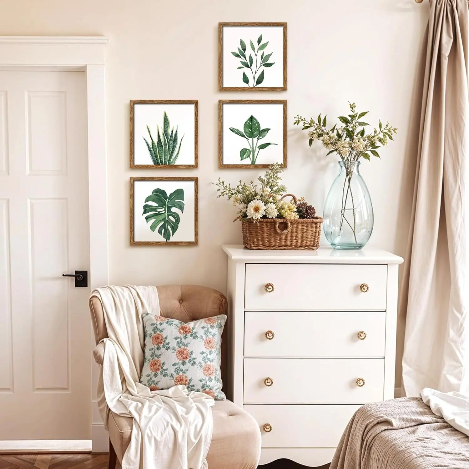 Farmhouse Sage Green Canvas Wall Art
