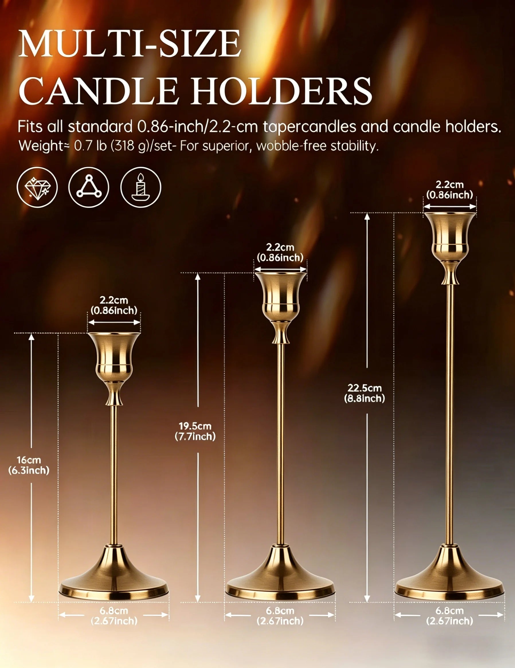 Brass Candlestick (36-Piece Set)