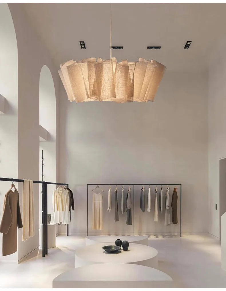 Wabi-Sabi Fabric Pendant Chandelier